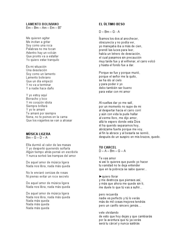 Canciones de despedida y lamento | PDF