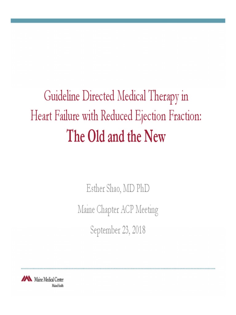 Guideline Directed Medical Therapy in Heart Failure With Reduced