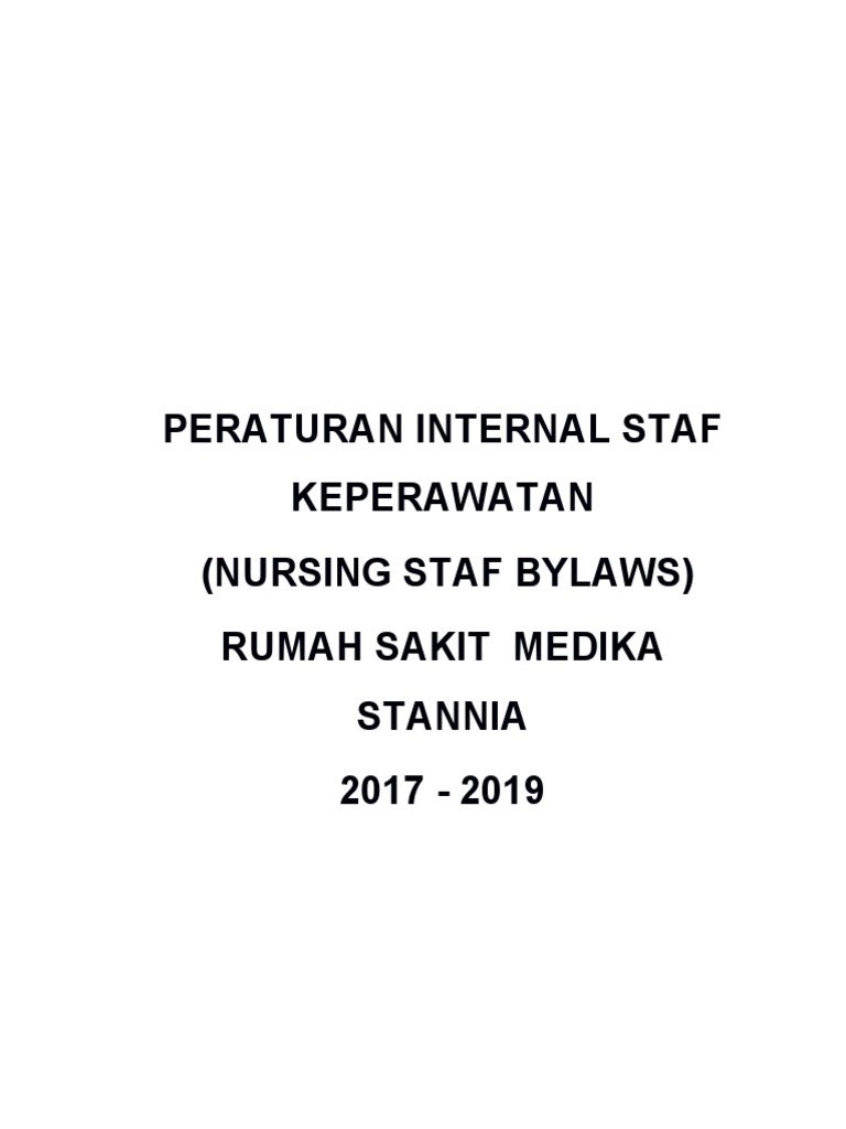 Staf Nursing by Laws PDF