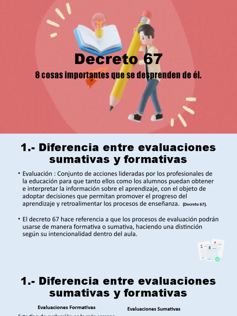 Decreto 67 | Descargar gratis PDF | Evaluación | Método de enseñanza