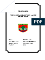 Proposal Lampu Jalan