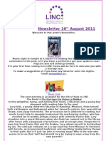 LINC Newsletter 10th August 2011