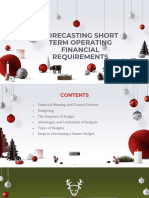 Forecasting Short-Term Operating Financial Requirements