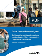Guide Des Matières Enseignées