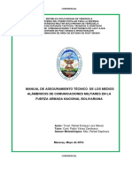 Manual de Aseguramiento Técnico de Los Medios Alámbricos de Comunicaciones