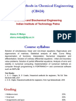 Numerical Methods in Chemical Engineering (CB424)