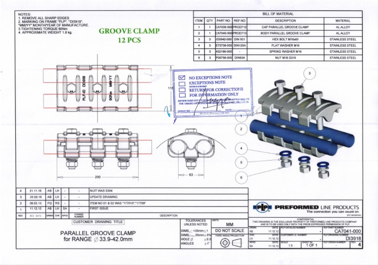 Pg clamp pdf components materials