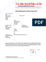 CONTOH FORMULIR CALON LEGISTATIF PAS ACEH 2