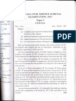 Haryana Judiciary Mains Exam Paper 2013