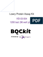 BQC kb03004 - Lowry Protein Assay Kit - Manual
