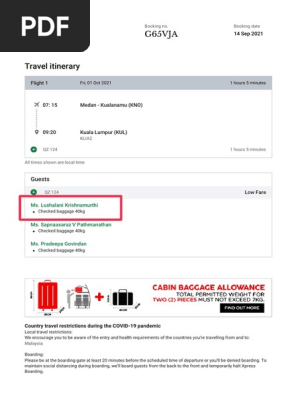Flight Itinerary