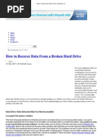 How To Recover Data From A Broken Hard Drive