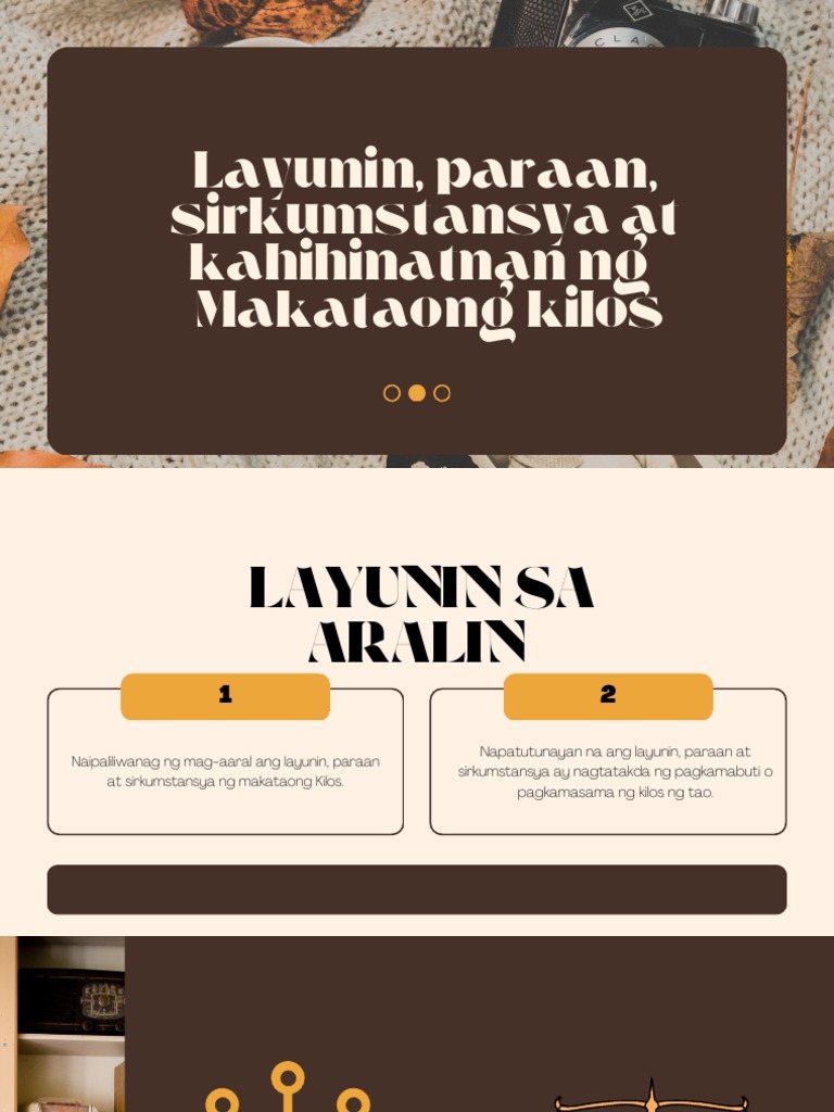 Layunin Paraan At Sirkumstansya Tungo Sa Makataong Kilos Pdf