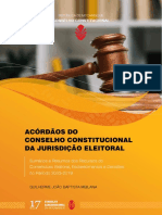 Acórdãos Do Conselho Constitucional Da Jurisdição Eleitoral