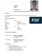 CV Wendy Villena Tolentino Philippines resume contact details skills experience references