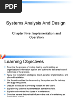 Chapter 5-Systems Implementation and Maintenance