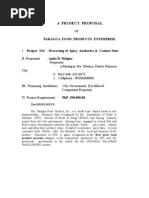 Download Paragua Food Products Project Proposal by Alvin SN6215562 doc pdf