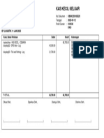 CV Distribusindo kas keluar