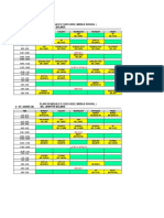 Class Schedule Middle School