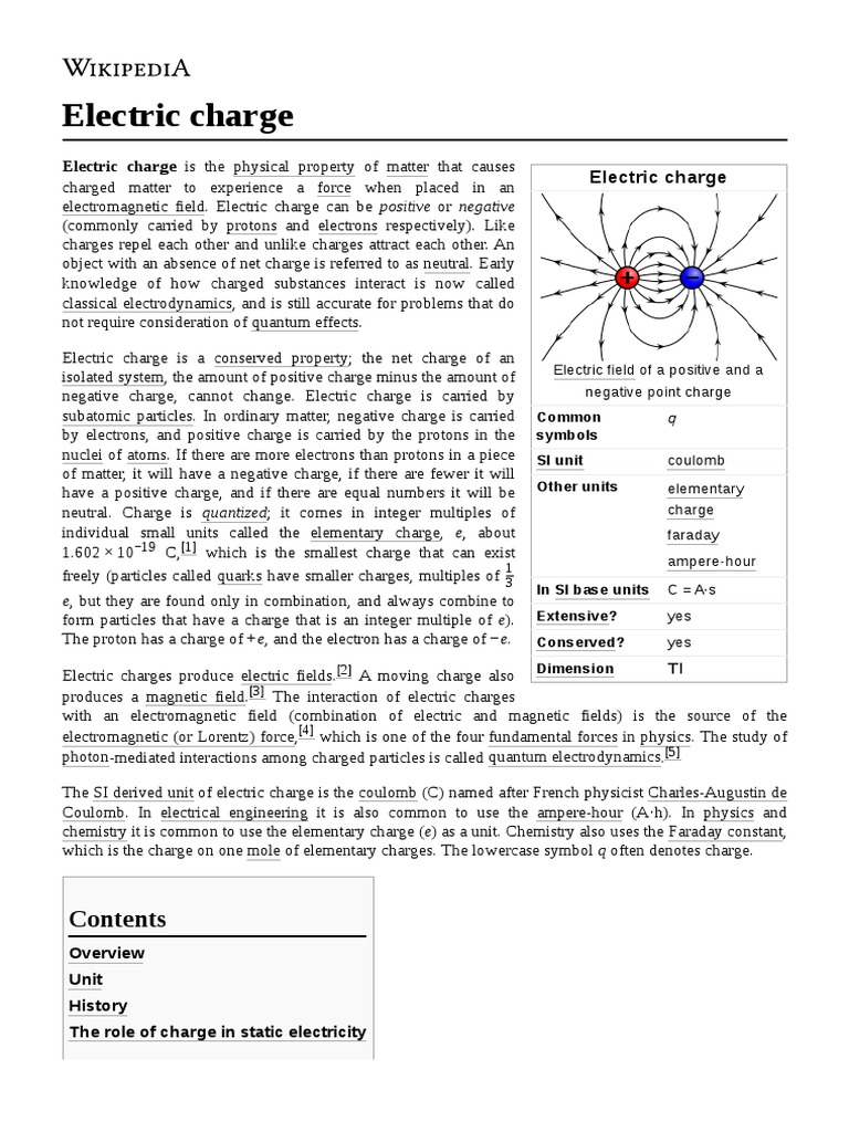 Electric Charge Pdf Electric Charge Ion