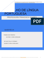 TRABALHO DE LINGUA PORTUGUESA - Passei Direto