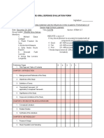 Evaluation Form PreOral Defense