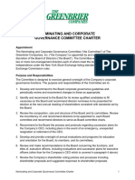 Nominating and Corporate Governance Committee Charter