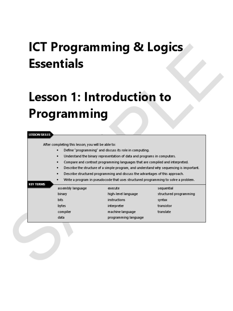 Sample Programming-Logic v2.0 | PDF