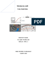 VOLTMETER UNTUK MENGUKUR TEGANGAN