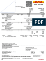 DHL Express Invoice for OMRON Automation