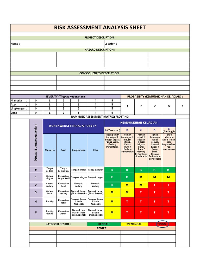 10 Risk Assessment Sheet | PDF