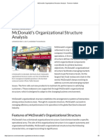 McDonald's Organizational Structure Analysis - Panmore Institute