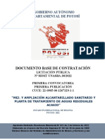 Mejora y ampliación de alcantarillado sanitario y planta de tratamiento de aguas residuales en Potosí