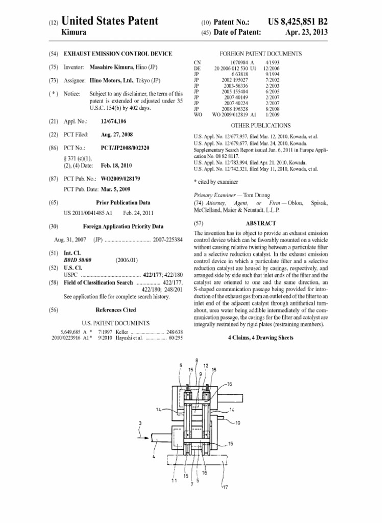 Exhaust Emission Control Device PDF