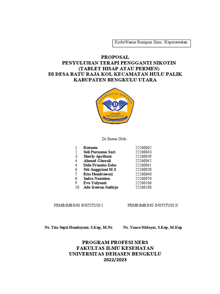 Penyuluhan Terapi Pengganti Nikotin | PDF
