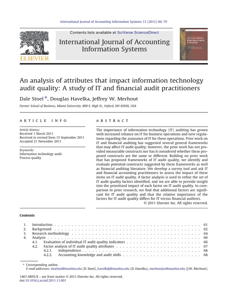 An Analysis of Attributes That Impact Information Technology | PDF ...