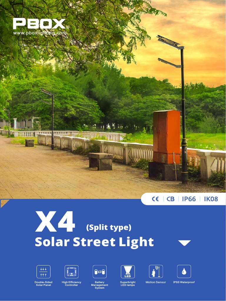 X4 Split Solar Street Light en 2021 | PDF | Solar Panel | Solar Power