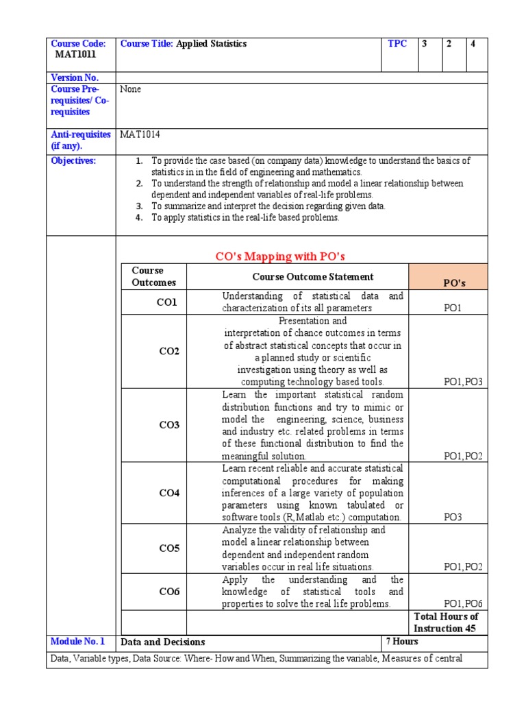 Mat 1011 Applied Statistics Revision New Pdf Statistics
