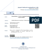 Financial Ratios: A Tool Used For Computing The Probability of Corporate Default