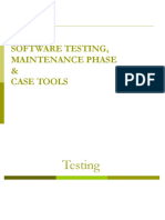 Software Testing, Maintenance and Case Tools