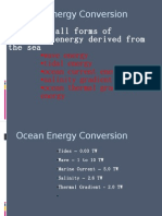 Ocean Energy Conversion: Describes All Forms of Renewable Energy Derived From The Sea