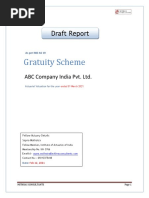 Gratuity Report IND As 19