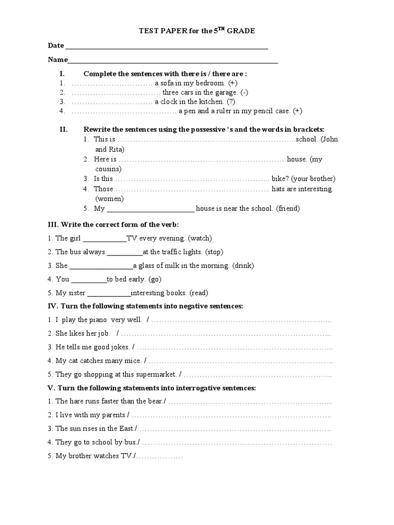 English Test NR 1 CL 5 | PDF | Language Families | Cognitive Science