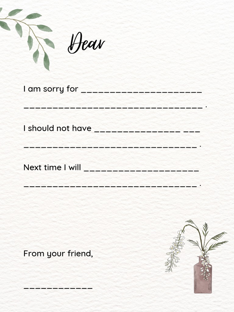 Apology Letter PDF