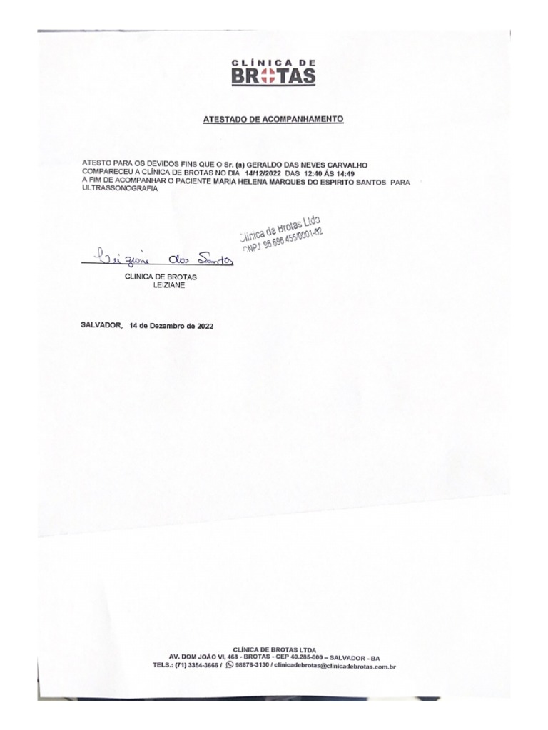 Atestado de Acompanhamento | PDF