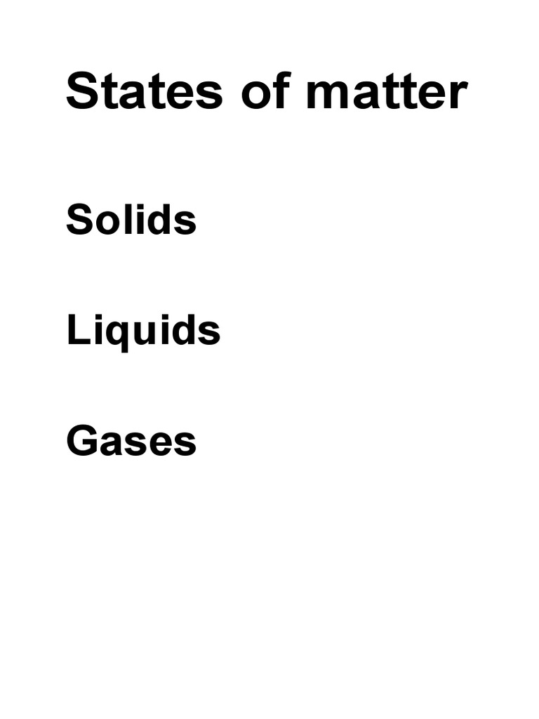 States of Matter | PDF