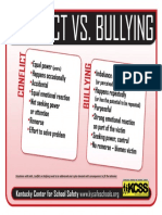SSI KCSS Bullying Handout Conflict Vs Bullying