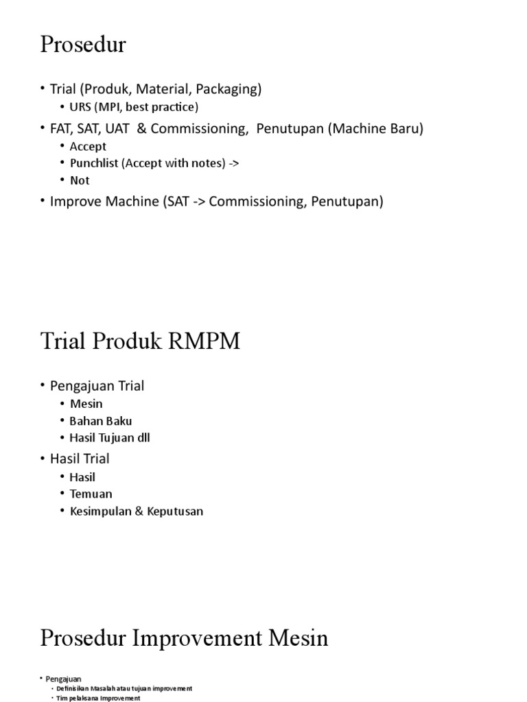 Prosedur Mesin Serialisasi dan Improvement | PDF