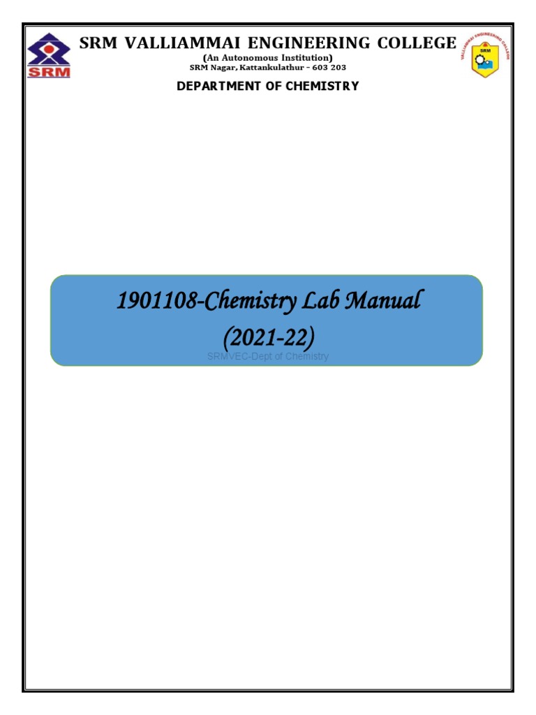 Chemistry Laboratory PDF Ph Titration