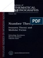 Number Theory 3 Iwasawa Theory and Modular Forms (Nobushige Kurokawa, Masato Kurihara Etc.)